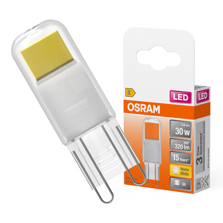 LED-Kapsel-Glühbirne G9 2.6W = 30W 320lm 2700K Warm 320° LED PIN Osram