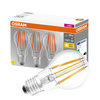 3x LED Lampen E27 A60 CL 11W = 100W 1521lm 2700K Wärme 300° Filament OSRAM BASE