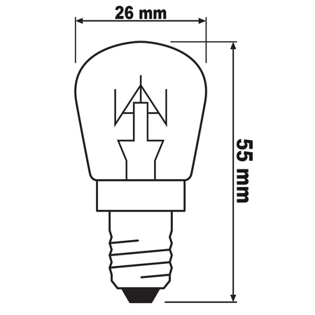 E14 15W T26 Kühlschranklampe OSRAM Spezial