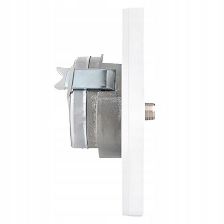 Doppelte TV-SAT 4dB Pass-Through-Antennendose mit Rahmen weiß SCHNEIDER ASFORA