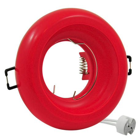 Helios GOLDLUX (Polux) Deckeneinbauleuchte aus Gips rund rot glänzend MR16