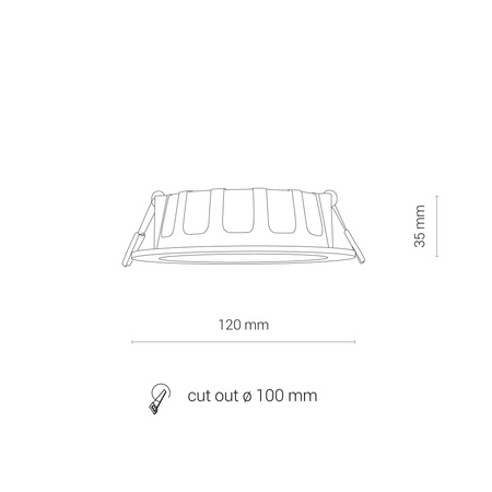 LED-Deckeneinbauleuchte für Badezimmer CL KOS 8781 8W 4000K IP44 Weiß Nowodvorski