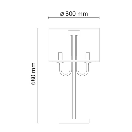 Dekorative Stehleuchte Soho 3xE14 GOLDLUX (Polux) schwarz