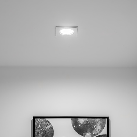 Halogen-Einbauleuchte Fixed Square PAVO Chromblech MR16 GU10 LUMILED