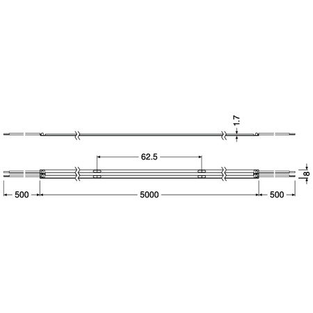 LED Streifen COB 55W 6500K Kalt IRC90 Ledvance Performance 5m