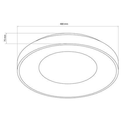 Plafond LED-Deckenleuchte 72W 8000lm CCT 120° Weiß Schwarz IP44 Pilot Dimmbar Witold Sanico Goldlux
