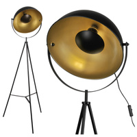 Sanico Goldlux E27 Schwarz Gold Matilda Stehleuchte