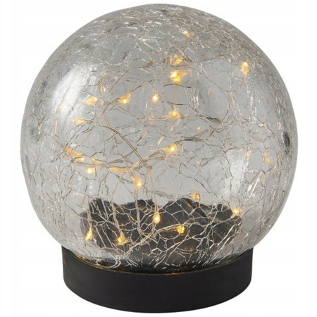Solar-LED-Gartenkugel-Bodenlampe dekorativ 10cm 3000K IP44