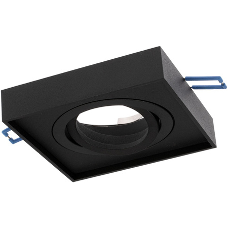 HALOGEN Einbaustrahler Tuba Spot, beweglich GU10 Quadrat Schwarz 20mm MIDI + LED GU10 8W 4000K LUMILED