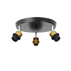 Spot Tuba Deckenleuchte Reflektor Halogen Leuchte 3x E27 Moving Black Copper Elza Masterled
