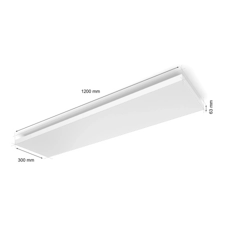 LED-Panel Deckenanbauleuchte 120x30 cm 67W 4800lm IP20 Weiß und Farbe Ambiance RGB + TW Weiß Smart SMART Zigbee Bluetooth Datura Philips HUE