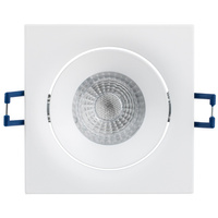 Halogen-Deckeneinbauleuchte quadratisch beweglich weiß GU10