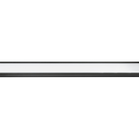 Aluminiumprofil MINI für LED-Streifen mit Milchglasabdeckung, 2m Schwarz LUMILED