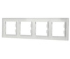 4-facher horizontaler Rahmen für die vierfache weiße Asphora-Steckdose