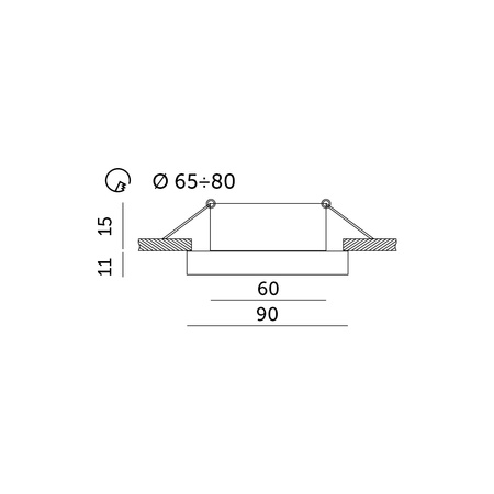 Flush-mounted GU10 Halogen Einbaustrahler Transparent Rund Kobi