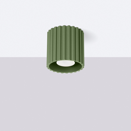 Aufputzleuchte GU10 Aluminium Grün Olive Aura Deep Space SL.1794 Sollux