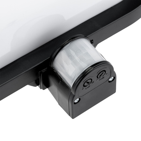 FRODA Gartenwandleuchte E27 IP44 mit PIR-Sensor Schwarz