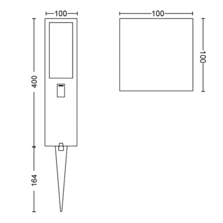 Philips HUE Impress Pedestal Extension Außenlampe 24V 17434/30/P7