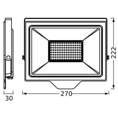 LED-Flutlicht Halogen-Flutlicht für den Außenbereich 100W 10000lm 4000K Cold Surface Schwarz IP65 Flutlicht Ledvance