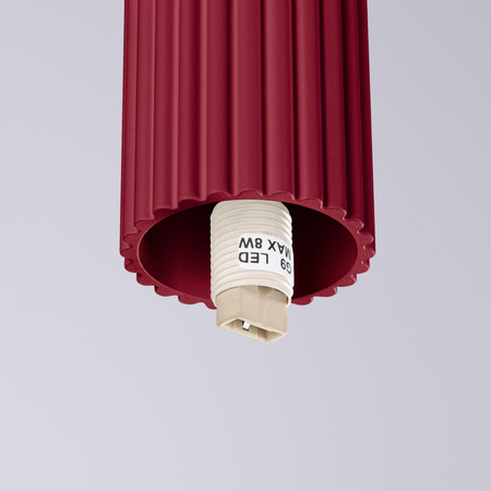 Badezimmer Deckenanbauleuchte G9 Rund Maroon Modern Matt IP44 Halo Sollux