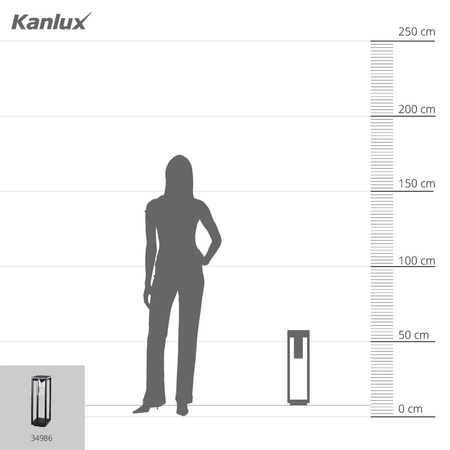 Außengartenlampe VIMO E27 IP44 Mastsensor Schwarz Kanlux