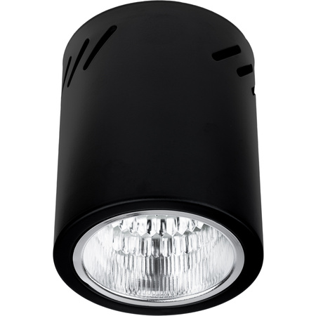 Aufbauleuchte E27, Aufbauspot Runde Tube Schwarz Fest APUS 13 LUMILED