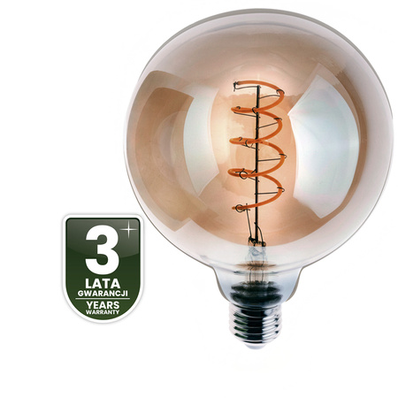 LED-Lampe E27 Globe G125 6W = 50W 660LM 2200K warmweiß 360° Smoke Filament LUMILED