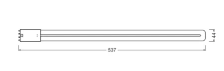 LED-Leuchtstofflampe 2G11 25W = 55W 3250lm 6500K Kalt 140° Dulux Ledvance