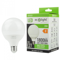 LED-Lampe Sphere G95 E27 20W 1800lm 3000K Warm Ecolight