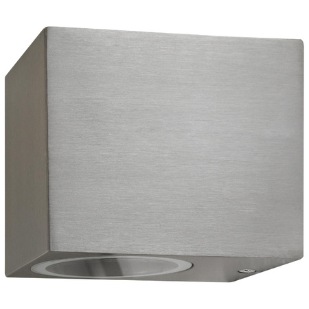 LED-Gartenwandleuchte GU10 BOSTON GOLDLUX (Polux) RECHTECKIG SATIN