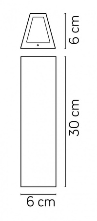 Außengarten-Fassadenlampe LED Zinn M1401 DG 700lm 4000K Neutral Su-Ma