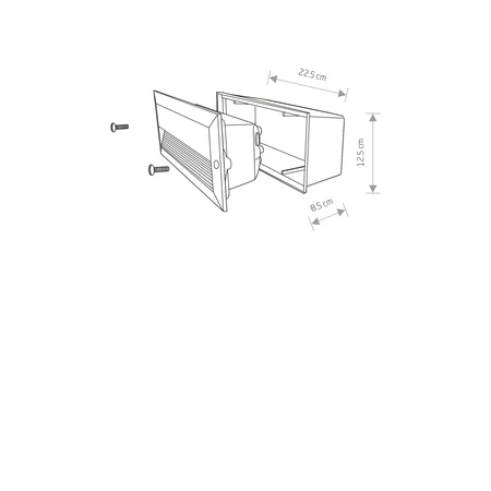 Außengartenleuchte BASALT I 3412 E14 IP44 Einbauleuchte Schwarz Nowodvorski
