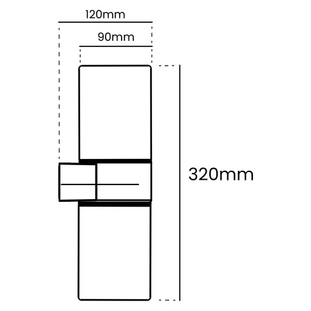 Garten Wand Außenwandleuchte 2x E27 SALVIA LUMILED