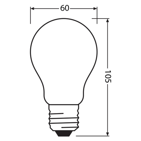 LED Lampen A60 E27 9.5W = 75W 1055lm 2700K Warmweiß FILAMENT DIMMABLE LEDVANCE