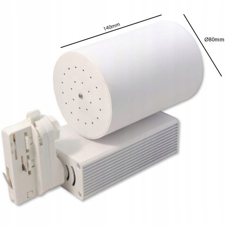 LED-Schienenleuchte 30W 3000K für 3-Phasen-Schienen weiß