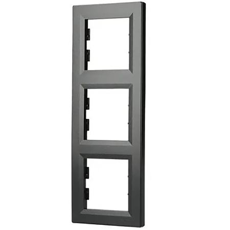 3-facher Vertikalrahmen für die Triple Asphora Steckdose Anthrazit