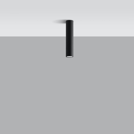 Aufbaustrahler LAGOS 30 GU10 Spot Tuba Minimalist Schwarz SOLLUX