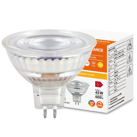 LED Lampen MR16 GU5.3 6.6W = 43W 500lm 2700K Warmweiß 12V FILAMENT DIMMABLE LEDVANCE
