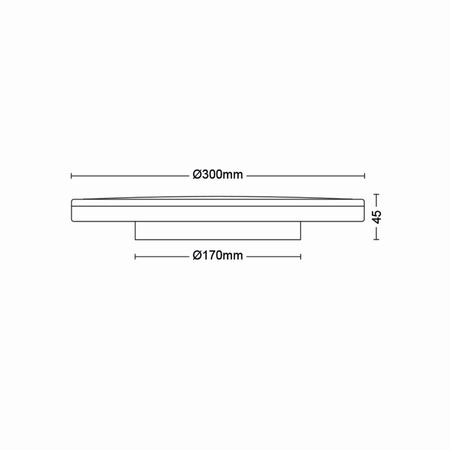 Plafond LED-Anbauleuchte OZZIET 18W 2700K 30cm Weiß Rund PHILIPS Deckenleuchte
