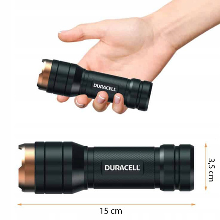 Aluminium-LED-Taschenlampe taktische Handbatterie 3 x AAA 250lm DURACELL