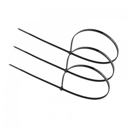 Kabelbinder 3,6x400 mm Schwarz UV TRACKS Zipper Ties OK-36400B .MORE 100 Stk.