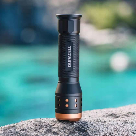 Aluminium-LED-Taschenlampe handlich leistungsstarke taktische Batterie 3 x AAA 550lm 3 Modi DURACELL