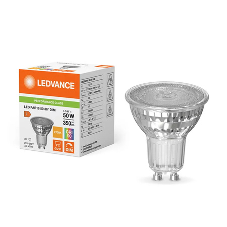 LED Lampen GU10 4,5W = 50W 350lm 2700K Warm 36° Dimmbar LEDVANCE 