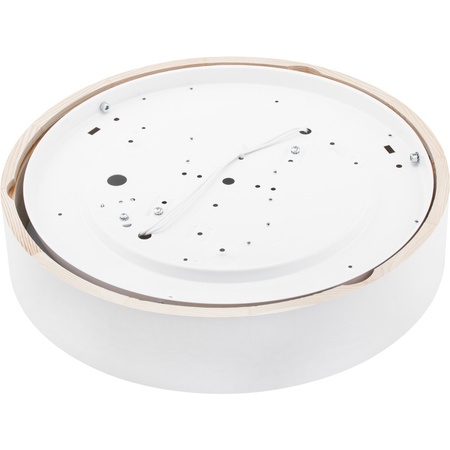 JASMIN Aufbau LED Deckenleuchten 2x E27 Holz Mattweiß 37cm