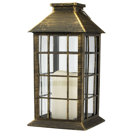 LED-Solar-Gartenlampe hängende Patina-Laterne 27 cm