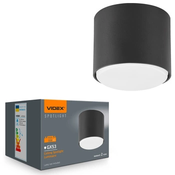 Leuchte Aufbauleuchte SPOT 1x GX53 Schwarz Videx