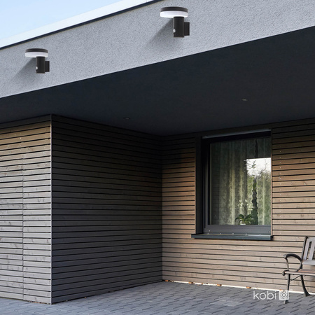 Solar-LED-Gartenwandleuchte 5,5W 4000K Schwarz Elevation Lamp SOLARIS 3 Kobi