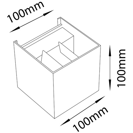 LED-Gartenwandleuchte 2x4W 3000K Nach oben und unten verstellbar Schwarz RIKO KOBI