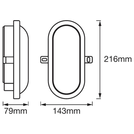 LED-Wandleuchte 11W 4000K IP54 Hermetisch Außen weiß BULKHEAD LEDVANCE
