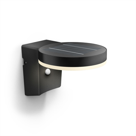 Gartenleuchte LED Solar-Wandleuchte ZONAL 1.3W 3000K IP44 Bewegungssensor Dämmerungssensor PHILIPS